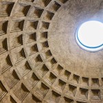 Pantheon domed ceiling Rome Italy