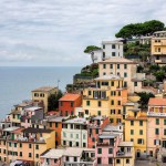 Riomaggiore hillside houses Cinque Terre Italy
