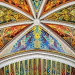 Almudena Cathedral altar ceiling Madrid Spain