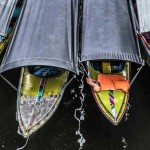Damnoen Saduak Floating Market Long Tail Boats Bangkok Thailand